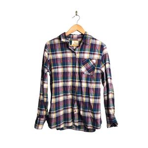 Field & Stream | purple blue plaid flannel •